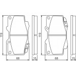 Bosch Σετ τακάκια, Δισκόφρενα - 0 986 494 497