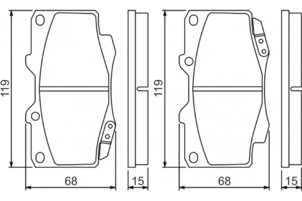 Bosch Σετ τακάκια, Δισκόφρενα - 0 986 494 497