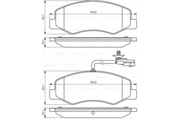 Bosch Σετ τακάκια, Δισκόφρενα - 0 986 494 499