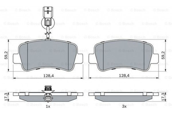 Bosch Σετ τακάκια, Δισκόφρενα - 0 986 494 500