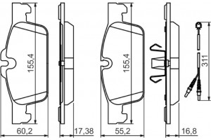 Bosch Σετ τακάκια, Δισκόφρενα - 0 986 494 527