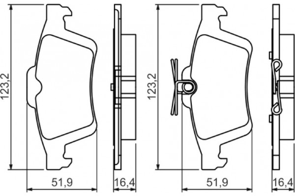 Bosch Σετ τακάκια, Δισκόφρενα - 0 986 494 528