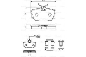 Bosch Σετ τακάκια, Δισκόφρενα - 0 986 494 529