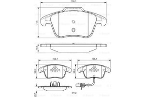 Bosch Σετ τακάκια, Δισκόφρενα - 0 986 494 538