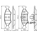 Bosch Σετ τακάκια, Δισκόφρενα - 0 986 494 547