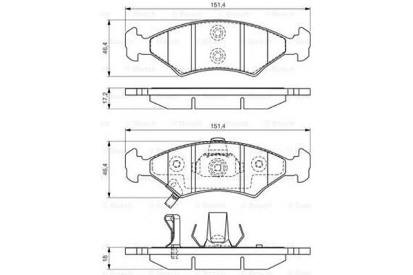 Bosch Σετ τακάκια, Δισκόφρενα - 0 986 494 547