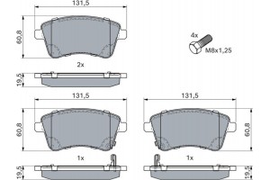 Bosch Σετ τακάκια, Δισκόφρενα - 0 986 494 552