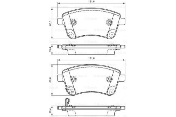 Bosch Σετ τακάκια, Δισκόφρενα - 0 986 494 552