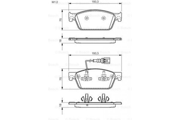 Bosch Σετ τακάκια, Δισκόφρενα - 0 986 494 553