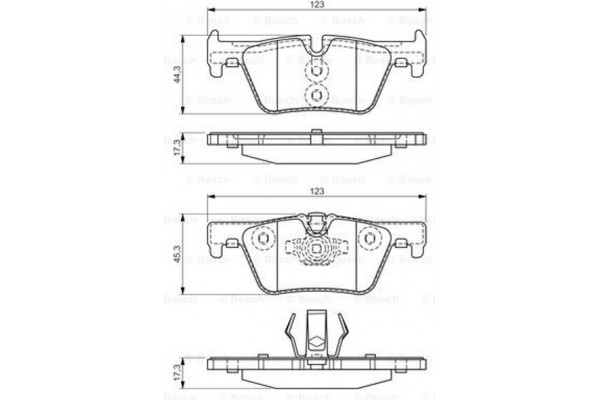 Bosch Σετ τακάκια, Δισκόφρενα - 0 986 494 554