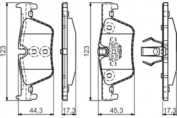 Bosch Σετ τακάκια, Δισκόφρενα - 0 986 494 554