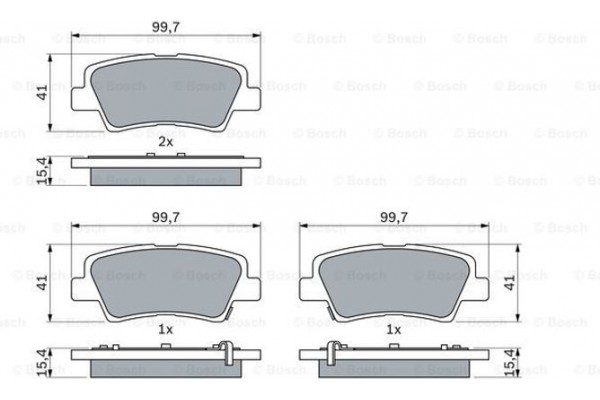 Bosch Σετ τακάκια, Δισκόφρενα - 0 986 494 557