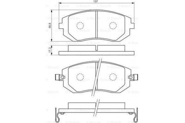Bosch Σετ τακάκια, Δισκόφρενα - 0 986 494 558