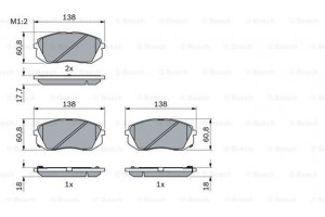 Bosch Σετ τακάκια, Δισκόφρενα - 0 986 494 559