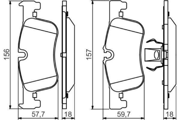 Bosch Σετ τακάκια, Δισκόφρενα - 0 986 494 561