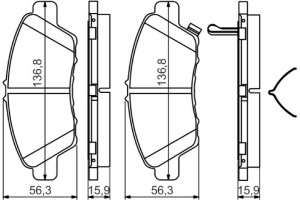 Bosch Σετ τακάκια, Δισκόφρενα - 0 986 494 562