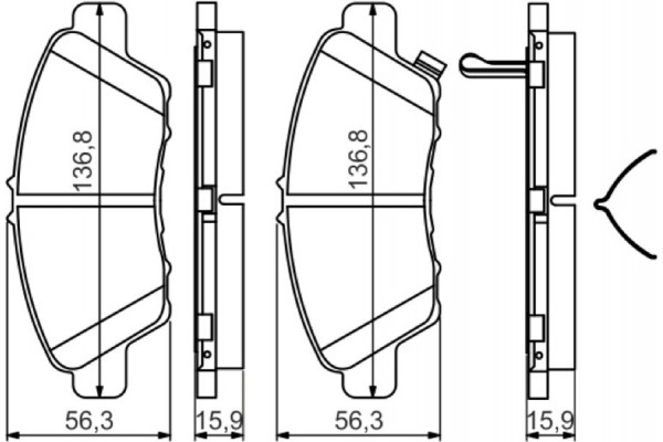 Bosch Σετ τακάκια, Δισκόφρενα - 0 986 494 562