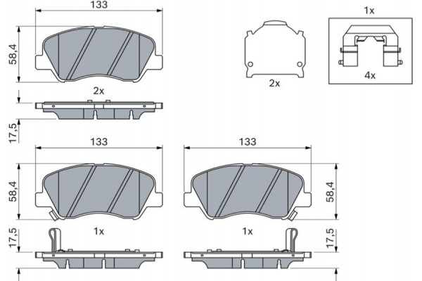 Bosch Σετ τακάκια, Δισκόφρενα - 0 986 494 563
