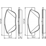 Bosch Σετ τακάκια, Δισκόφρενα - 0 986 494 564