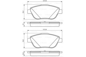 Bosch Σετ τακάκια, Δισκόφρενα - 0 986 494 564