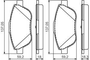Bosch Σετ τακάκια, Δισκόφρενα - 0 986 494 564