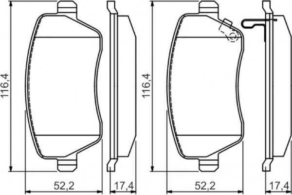 Bosch Σετ τακάκια, Δισκόφρενα - 0 986 494 573