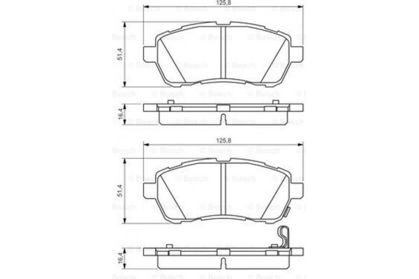 Bosch Σετ τακάκια, Δισκόφρενα - 0 986 494 574