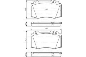 Bosch Σετ τακάκια, Δισκόφρενα - 0 986 494 576