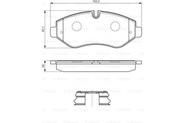 Bosch Σετ τακάκια, Δισκόφρενα - 0 986 494 582