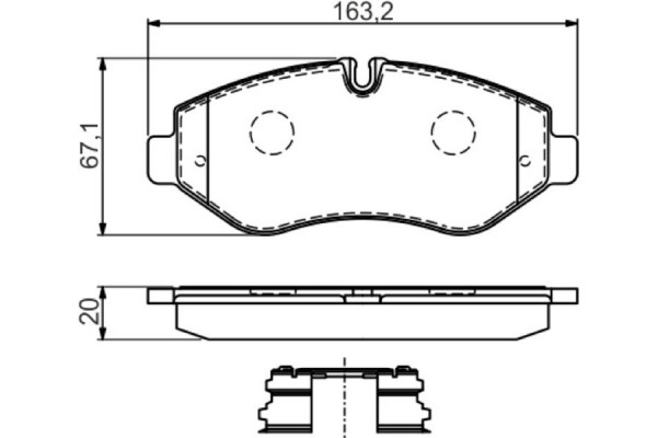 Bosch Σετ τακάκια, Δισκόφρενα - 0 986 494 582