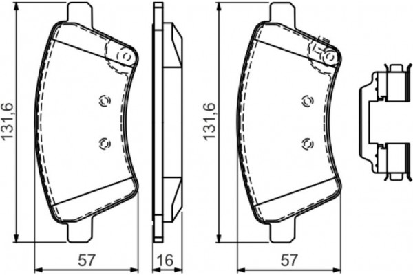 Bosch Σετ τακάκια, Δισκόφρενα - 0 986 494 584
