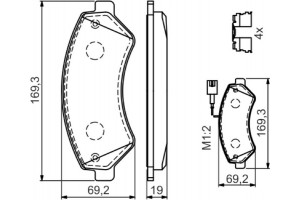 Bosch Σετ τακάκια, Δισκόφρενα - 0 986 494 589