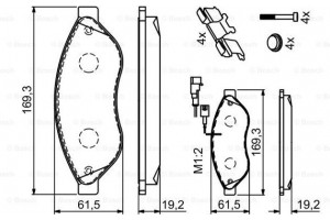 Bosch Σετ τακάκια, Δισκόφρενα - 0 986 494 591
