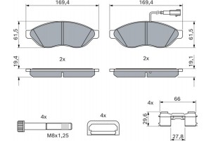 Bosch Σετ τακάκια, Δισκόφρενα - 0 986 494 591