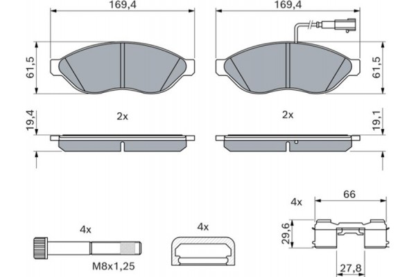 Bosch Σετ τακάκια, Δισκόφρενα - 0 986 494 591