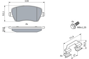 Bosch Σετ τακάκια, Δισκόφρενα - 0 986 494 592