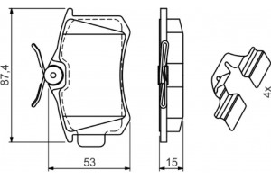 Bosch Σετ τακάκια, Δισκόφρενα - 0 986 494 597