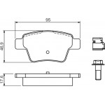 Bosch Σετ τακάκια, Δισκόφρενα - 0 986 494 605 Bosch Σετ τακάκια, Δισκόφρενα - 0 986 494 605