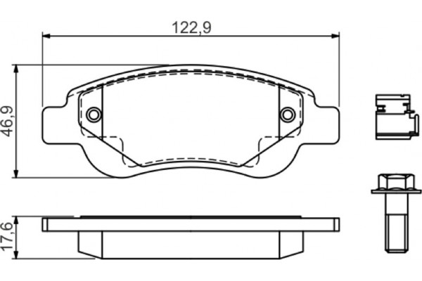 Bosch Σετ τακάκια, Δισκόφρενα - 0 986 494 606
