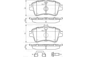 Bosch Σετ τακάκια, Δισκόφρενα - 0 986 494 607