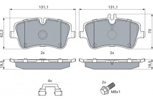 Bosch Σετ τακάκια, Δισκόφρενα - 0 986 494 607