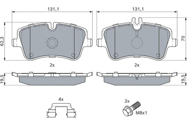 Bosch Σετ τακάκια, Δισκόφρενα - 0 986 494 607