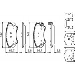 Bosch Σετ τακάκια, Δισκόφρενα - 0 986 494 609
