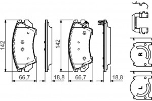 Bosch Σετ τακάκια, Δισκόφρενα - 0 986 494 609