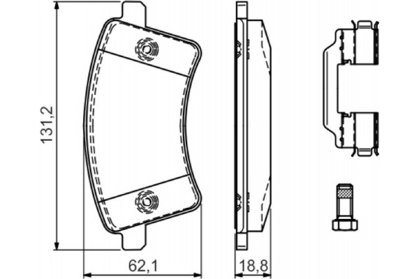 Bosch Σετ τακάκια, Δισκόφρενα - 0 986 494 612