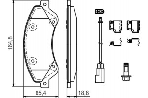 Bosch Σετ τακάκια, Δισκόφρενα - 0 986 494 613