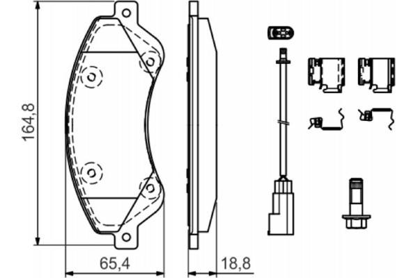 Bosch Σετ τακάκια, Δισκόφρενα - 0 986 494 613