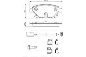 Bosch Σετ τακάκια, Δισκόφρενα - 0 986 494 614