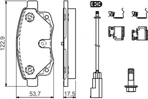 Bosch Σετ τακάκια, Δισκόφρενα - 0 986 494 614