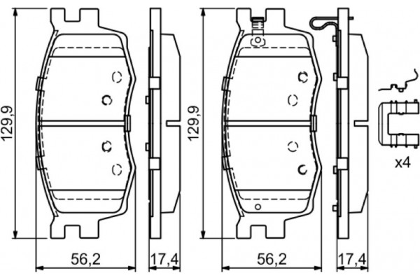 Bosch Σετ τακάκια, Δισκόφρενα - 0 986 494 617